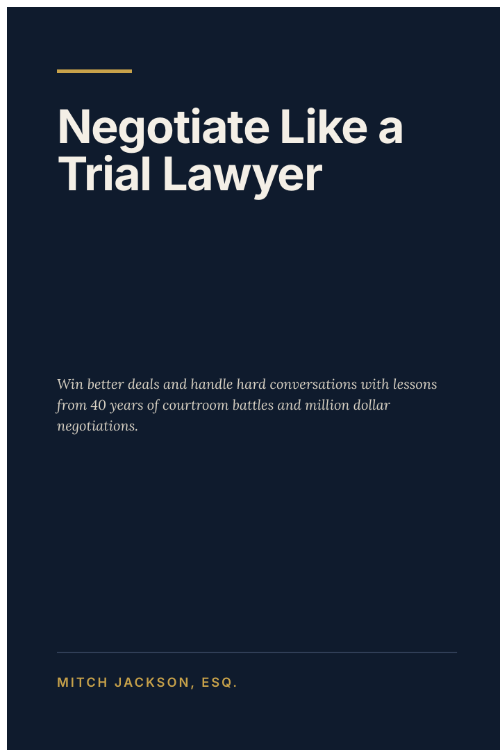 Cover of the Negotiate Like a Trial Lawyer special report